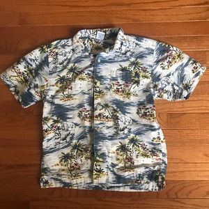 Old Navy Beach Print Boys Button Up